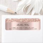 Glitter Spark Roos Gold RSVP Bridal Sweet 16th Eve Etiket (Insitu)