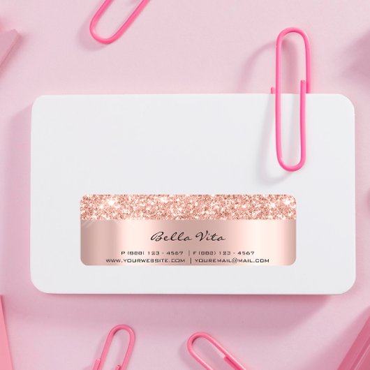 Glitter Spark Roos Gold RSVP Bridal Sweet 16th Eve Etiket