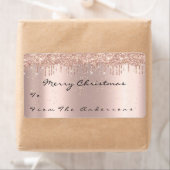 Glitter Spark Roos Snow Feestdagen Kerstmis Etiket (Insitu)