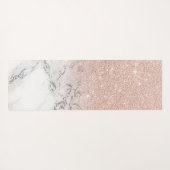 Glitter Sparking Silver Marble Glitter Yoga Mat (Achterkant (horizontaal))