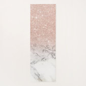 Glitter Sparking Silver Marble Glitter Yoga Mat (Achterkant)