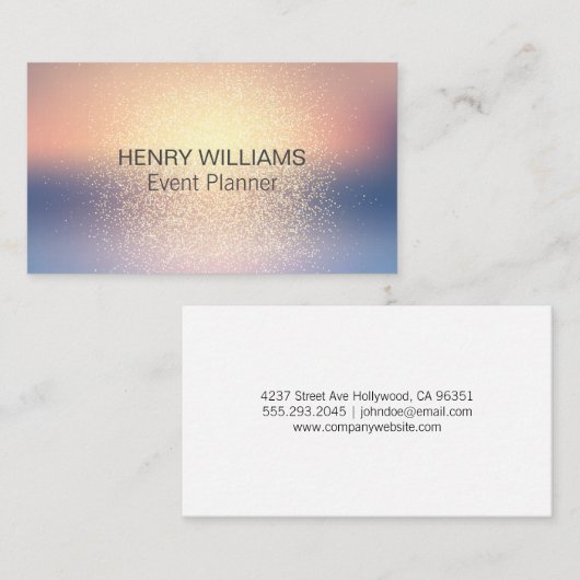 Glitter Sparkle Blend Achtergrond Visitekaartje (Voorkant / Achterkant)