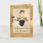 Glitter Sparkle Bold Fabulous voor haar verjaardag Kaart (Voorkant)