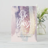 glitter sparkle classter op baby shower feest (Staand voorkant)