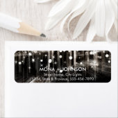 Glitter Sparkle Confetti Stippen Moderne Retourlab Etiket (Insitu)