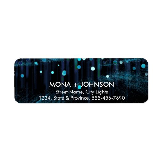 Glitter Sparkle Confetti Stippen Moderne Retourlab Etiket (Voorkant)