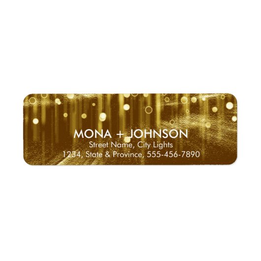 Glitter Sparkle Confetti Stippen Moderne Retourlab Etiket (Voorkant)