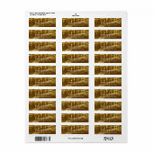 Glitter Sparkle Confetti Stippen Moderne Retourlab Etiket (Full Sheet)