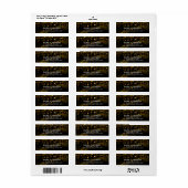 Glitter Sparkle Confetti Stippen Moderne Retourlab Etiket (Full Sheet)