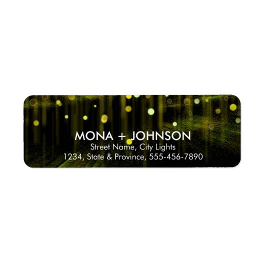 Glitter Sparkle Confetti Stippen Moderne Retourlab Etiket (Voorkant)