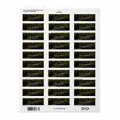 Glitter Sparkle Confetti Stippen Moderne Retourlab Etiket (Full Sheet)