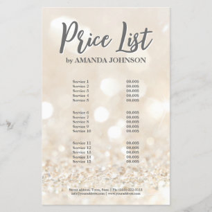 Glitter Sparkle Creamy prijslijst voor elke servic Flyer