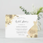 Glitter Sparkle Dress Floral Vrijgezellenfeest Kaart (Staand voorkant)