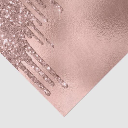 Glitter Sparkle Drijft Roos Gold folie Tissuepapier (Detail)
