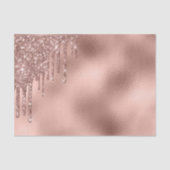 Glitter Sparkle Drips Rose Goud folie Tissuepapier (Voorkant)