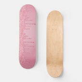 Glitter Sparkle Drives, een roze bruinkoolbrij Persoonlijk Skateboard (Voorkant)