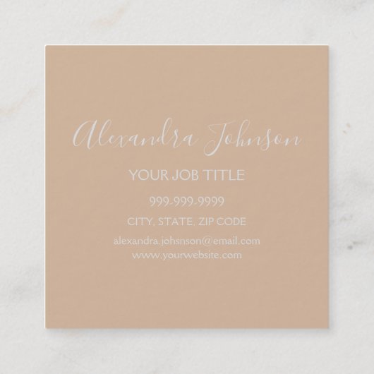 Glitter Sparkle Eyelash Extensions Gold Luxury Gli Vierkante Visitekaartje (Achterkant)