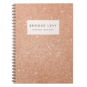 Glitter Sparkle Gepersonaliseerd Tijdschrift Notit Notitieboek (Voorkant)