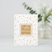 Glitter Sparkle, gepersonaliseerde Gold Star Harte Briefkaart (Staand voorkant)