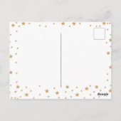 Glitter Sparkle, gepersonaliseerde Gold Star Harte Briefkaart (Achterkant)