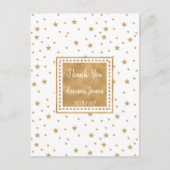 Glitter Sparkle, gepersonaliseerde Gold Star Harte Briefkaart (Voorkant)