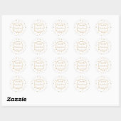 Glitter Sparkle, gepersonaliseerde Gold Star Harte Ronde Sticker (Vel)