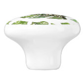 Glitter Sparkle Glam Tropical Leaves Chic Keramische Knop (Zijkant)