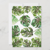 Glitter Sparkle Glam Tropical Leaves Weduwen Kaart (Achterkant)