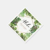 Glitter Sparkle Glam Tropical Leaves Weduwen Servetten (Hoek)