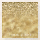 Glitter Sparkle Glazen Onderzetter (Voorkant)