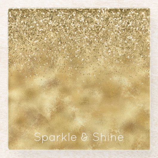 Glitter Sparkle Glazen Onderzetter (Voorkant)
