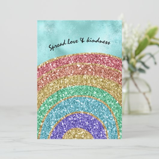 Glitter Sparkle Gold Rainbow (Staand voorkant)