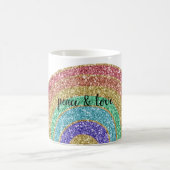 Glitter Sparkle Gold Rainbow Koffiemok (Center)