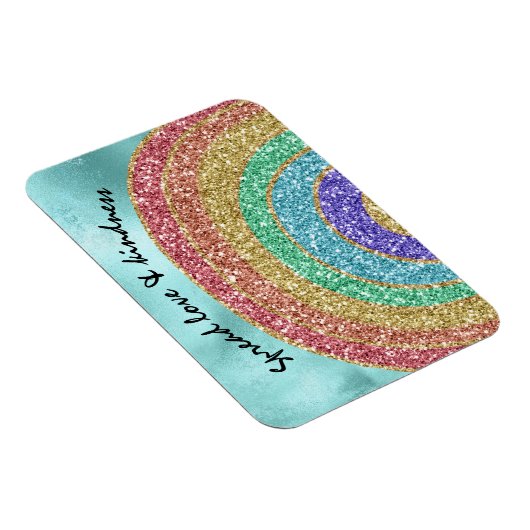 Glitter Sparkle Gold Rainbow Magneet (Rechterzijde)