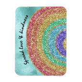 Glitter Sparkle Gold Rainbow Magneet (Verticaal)