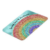 Glitter Sparkle Gold Rainbow Magneet (Linkerzijde)