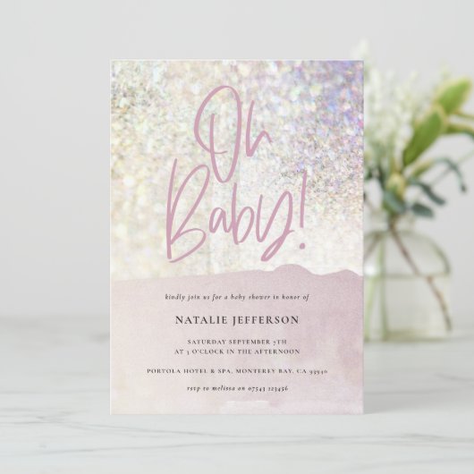 Glitter sparkle, klastige oh baby! douche (Staand voorkant)