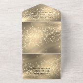 Glitter Sparkle Modern Elegant Sweet 16 All In One Uitnodiging (Buitenkant)