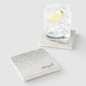 Glitter Sparkle Modern Stenen Onderzetter (Zijkant)