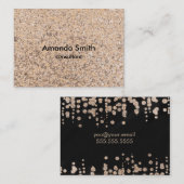 Glitter Sparkle op zwart Visitekaartje (Voorkant / Achterkant)