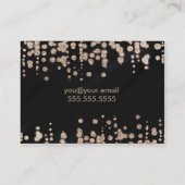 Glitter Sparkle op zwart Visitekaartje (Achterkant)