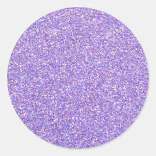 Glitter Sparkle Paarse Ronde Sticker