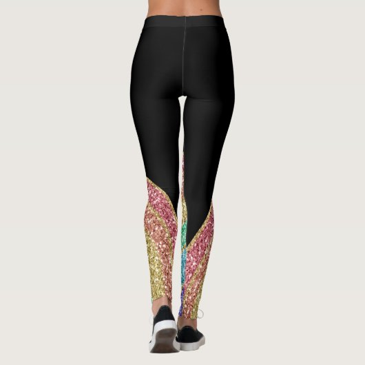 Glitter Sparkle Rainbow Leggings (Achterkant)
