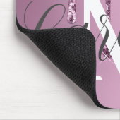 Glitter Sparkle Roos Blush Girly Pink Naam Muismat (Hoek)