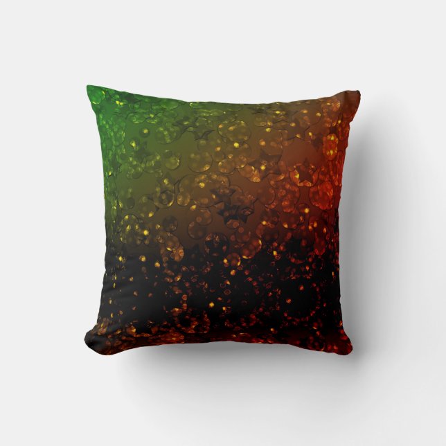Glitter sparkle seamless confetti green shine dark kussen (Voorkant)