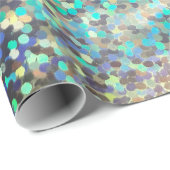 Glitter sparkle sequentie in confetti meerkleurige cadeaupapier (Rol Hoek)