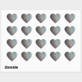 Glitter sparkle sequentie in confetti meerkleurige hart sticker (Vel)