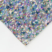 Glitter Sparkle Shiny Shimmer Glitter Fleece Deken (Hoek)