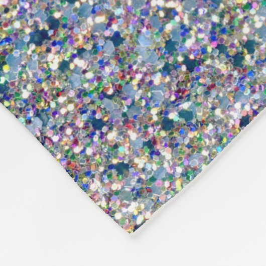 Glitter Sparkle Shiny Shimmer Glitter Fleece Deken (Hoek)