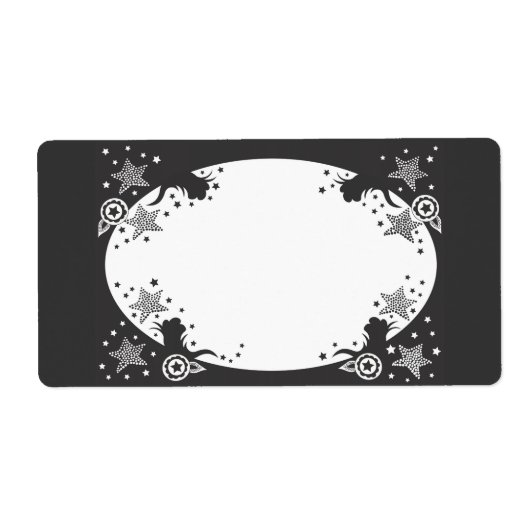 Glitter Sparkle Star Confetti Lights Etiket (Voorkant)